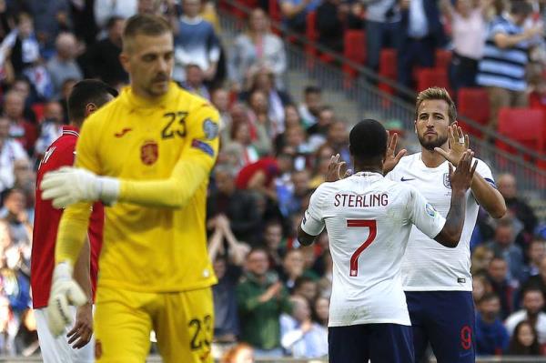 9) A 4-0 win for England against Malta in Valetta on September 1, 2017, and Kane scores his first of the night. Getty