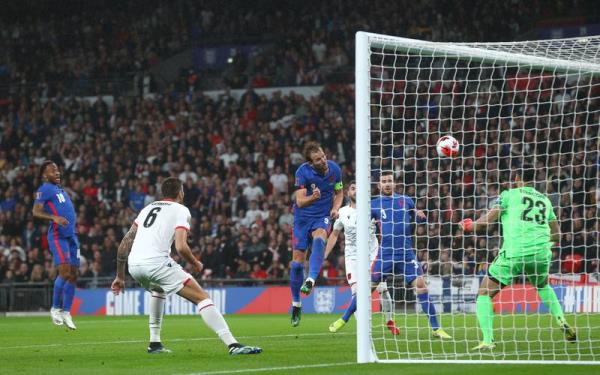 42) Another treble in the 5-0 win against Albania  at Wembley Stadium on November 12, 2021. Getty